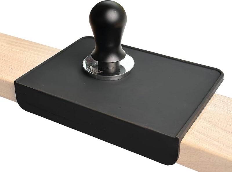 MiiCoffee Espresso Tamper Mat, Black Silicone Food Grade Pad 8 X 6 Inch Coffee Tamping Mat, Coffee Tamp Station, Espresso Accessory, Waterproof and Heat Resistant (Black) - Image 1